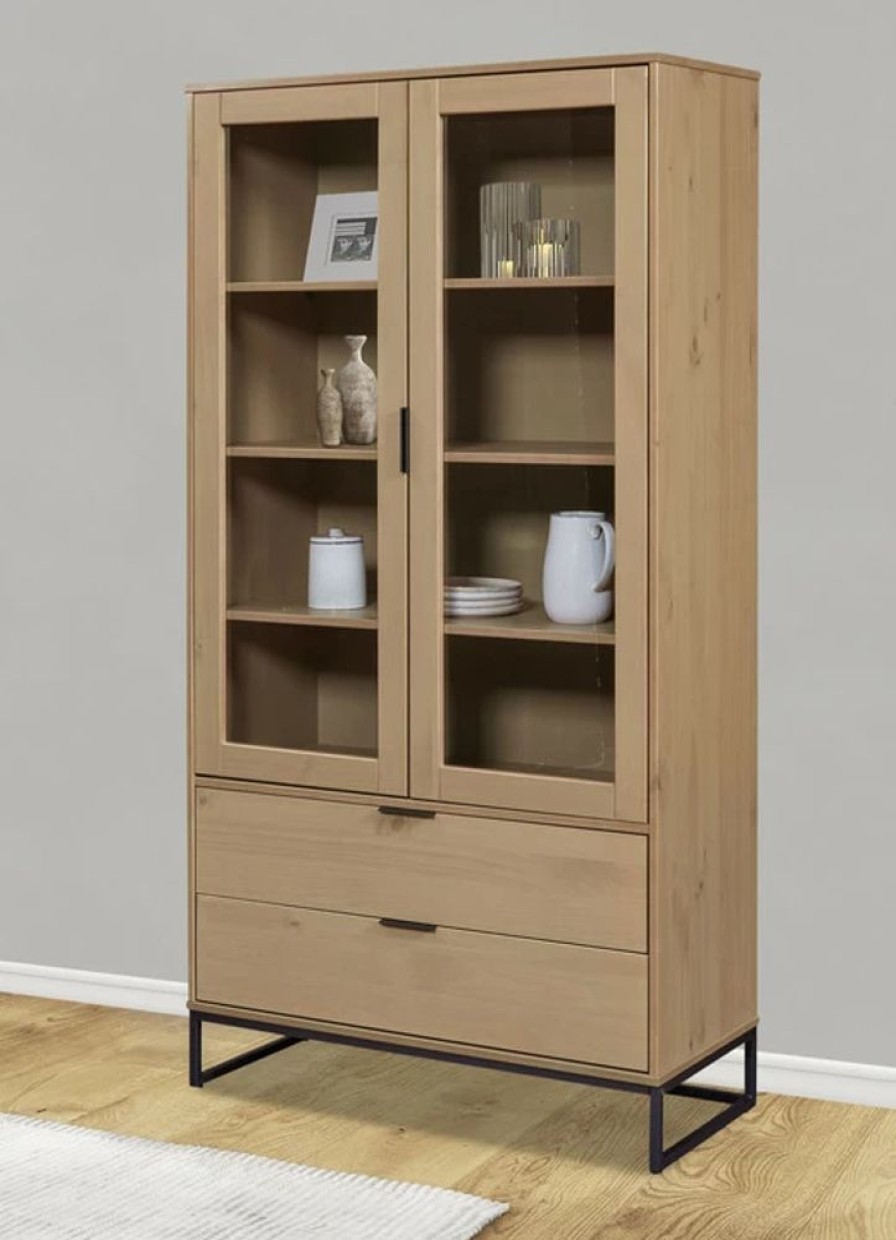 Wohnen BADER | Vitrine, 2-Turig, Aus Massivem Kiefernholz