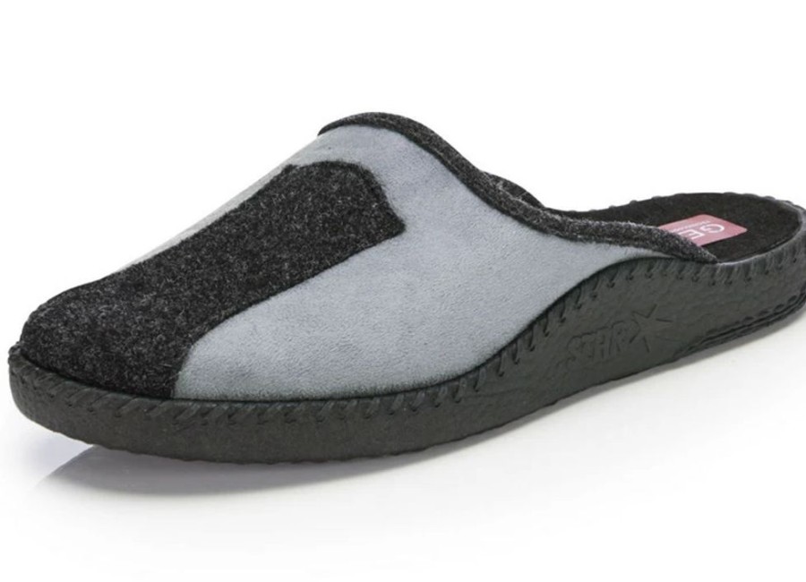 Herrenmode BADER | Pantoffel Aus Weichem Veloursmaterial