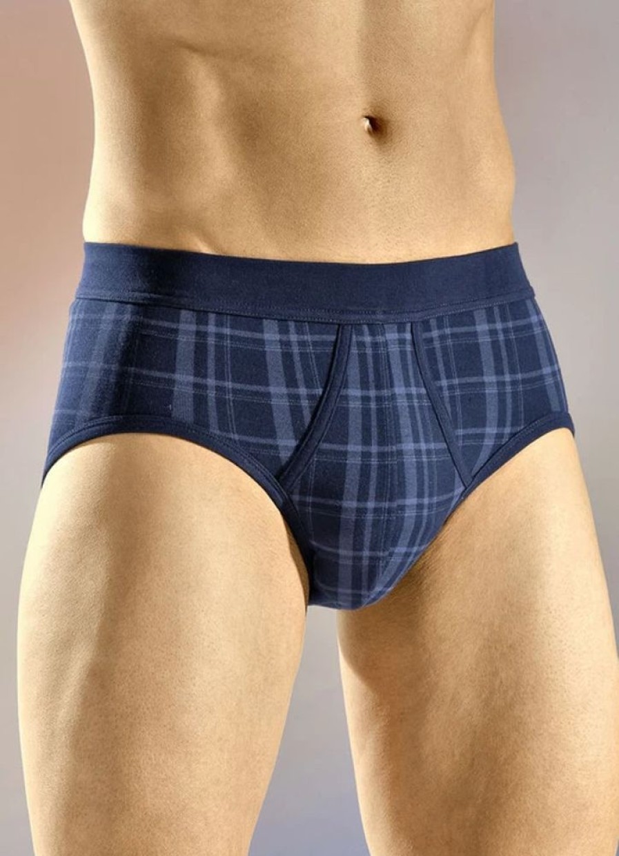 Herrenmode BADER | Schiesser Zweierpack Slips Mit Karodessin