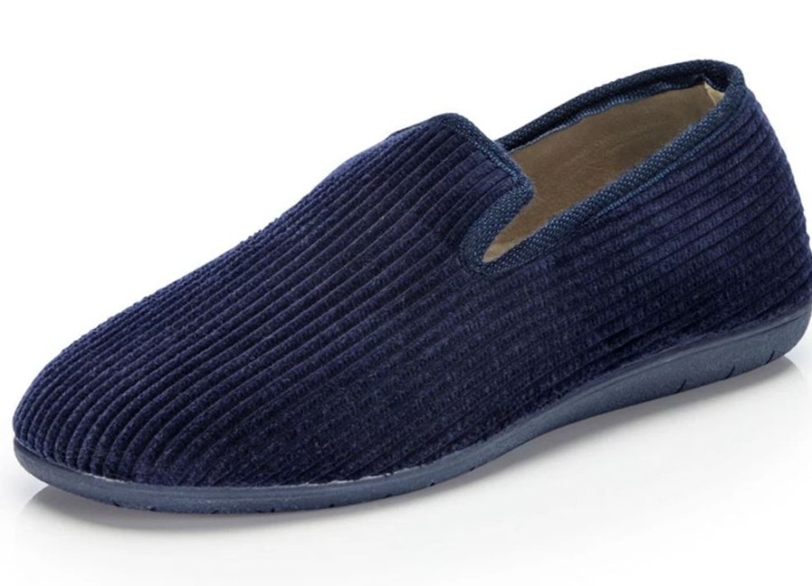 Herrenmode BADER | Textil-Hausschuh In Cord-Optik