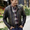 Herrenmode BADER | Lederkurzjacke Mit Stehkragen
