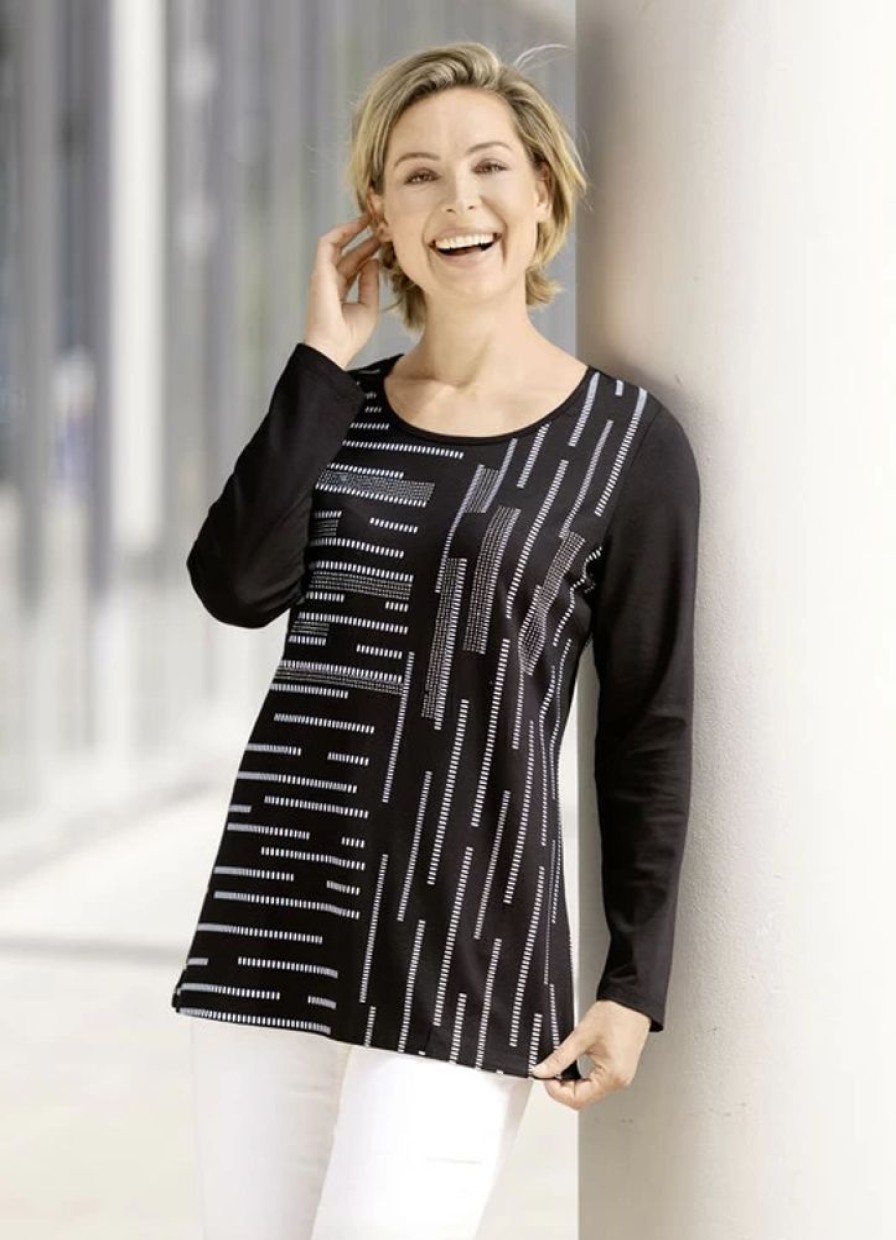 Damenmode BADER | Hubsches Shirt Mit Kontrast-Druck