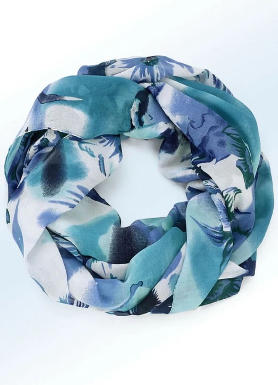 Damenmode BADER | Loop-Schal Mit Fantasiebluten-Dessin