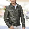 Herrenmode BADER | Lederblouson Mit Verstellbarem Armelbund