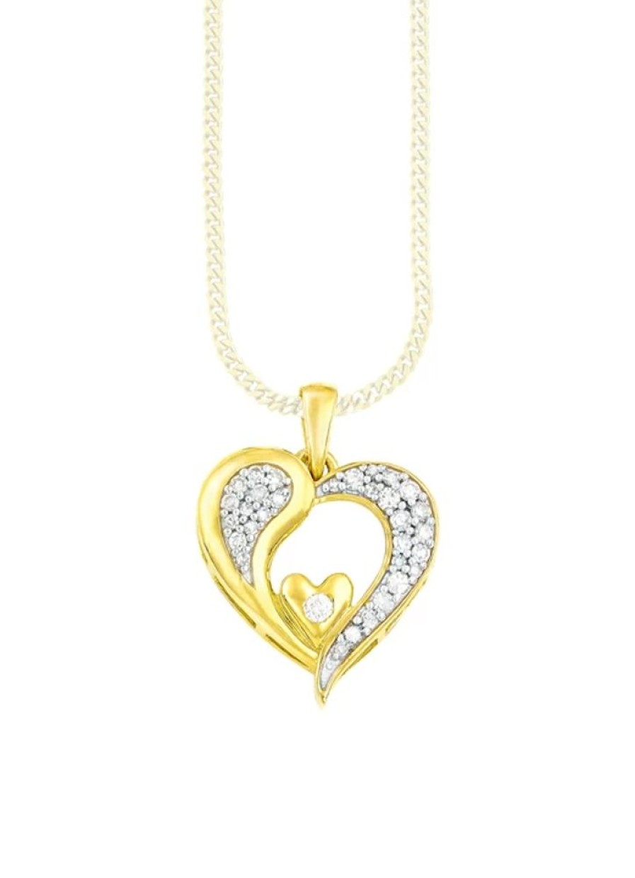 Schmuch&Uhren BADER | Romantischer Herz-Anhanger Mit Diamanten5/-