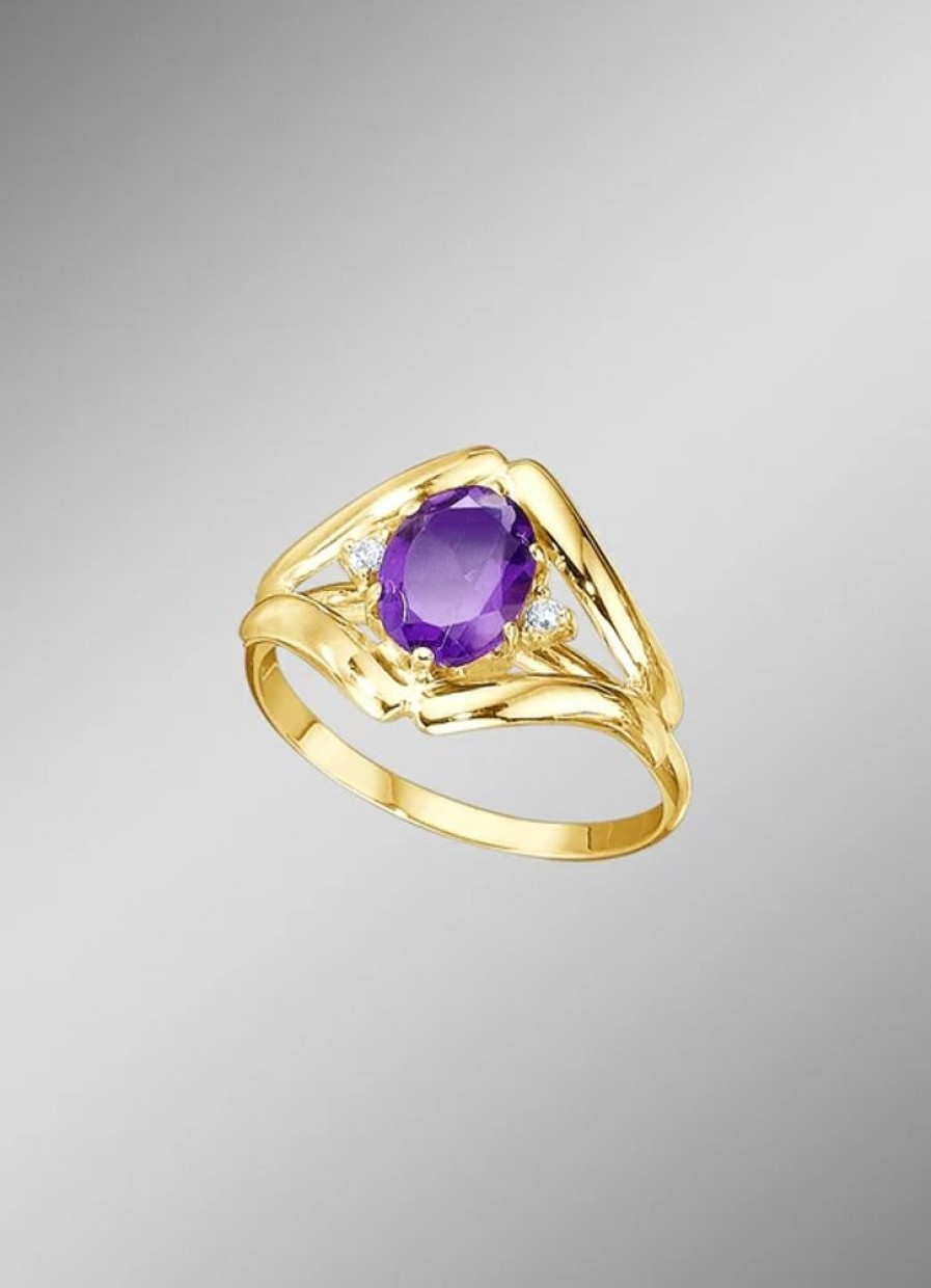 Schmuch&Uhren BADER | Damenring Mit Echt Amethyst