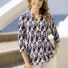 Damenmode BADER | Shirtbluse Mit V-Ausschnitt