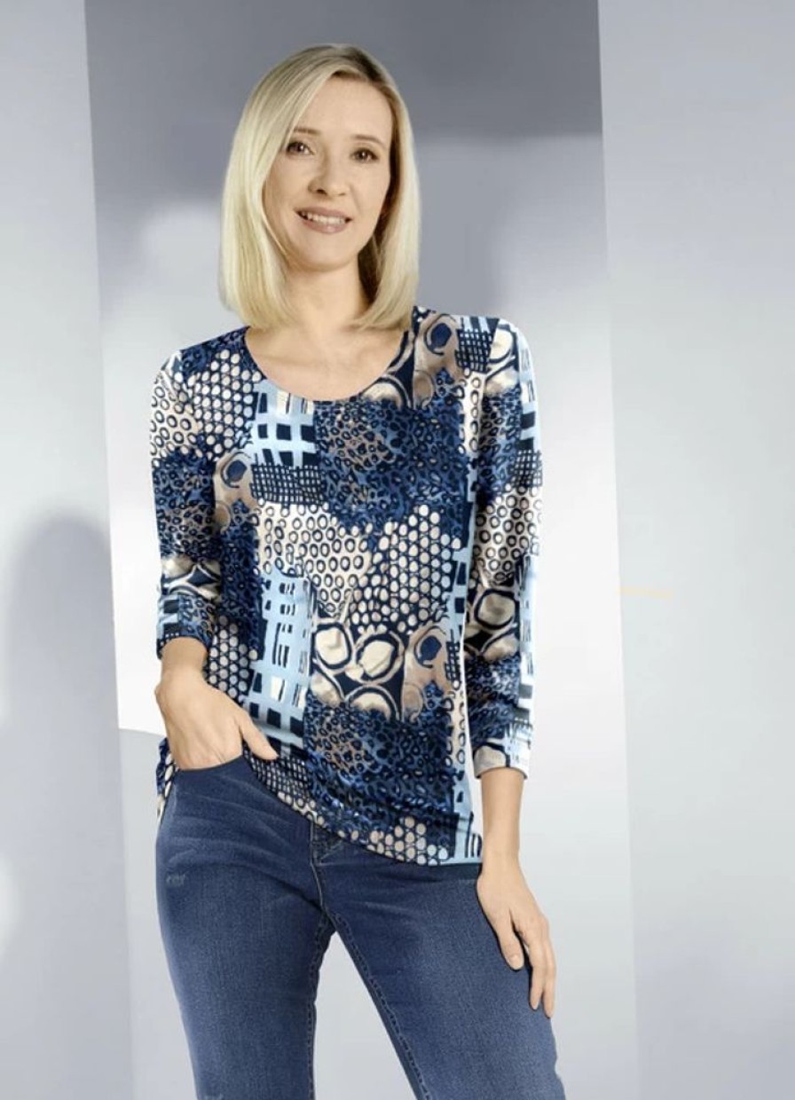 Damenmode BADER | Hubsches Shirt Mit 3/4-Langen Armeln