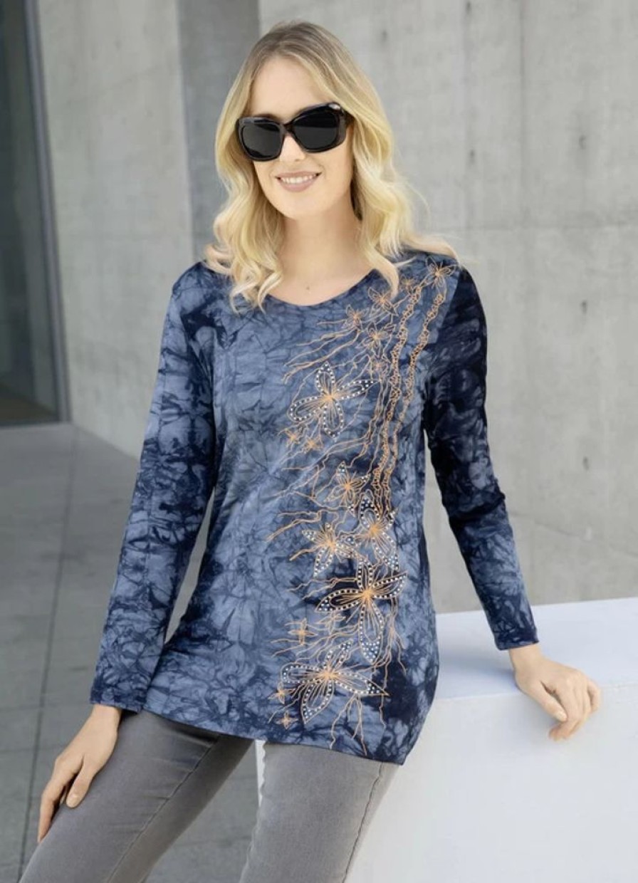 Damenmode BADER | Interessantes Shirt In Batikoptik In 3 Farben