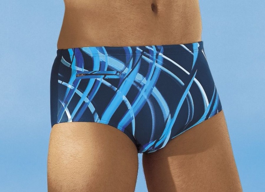 Herrenmode BADER | Badehose In Hoherer Slipform Mit Reisverschlusstasche