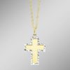 Schmuch&Uhren BADER | Toller Kreuz-Anhanger In Bicolor Mit Ankerkette