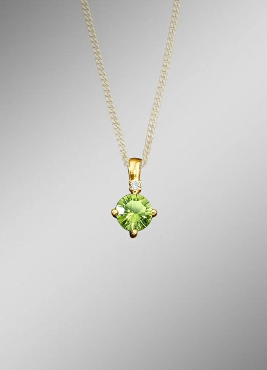 Schmuch&Uhren BADER | Anhanger Mit Echt Peridot Und Diamanten