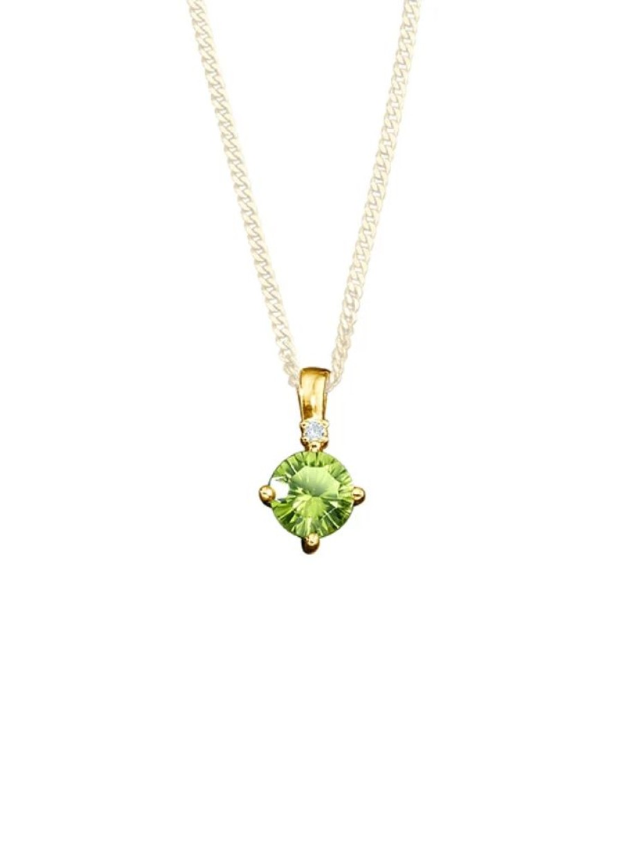 Schmuch&Uhren BADER | Anhanger Mit Echt Peridot Und Diamanten
