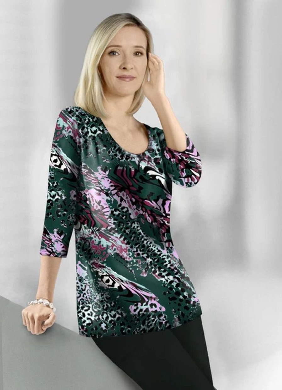 Damenmode BADER | Geschmackvolles Shirt Mit 3/4-Langen Armeln