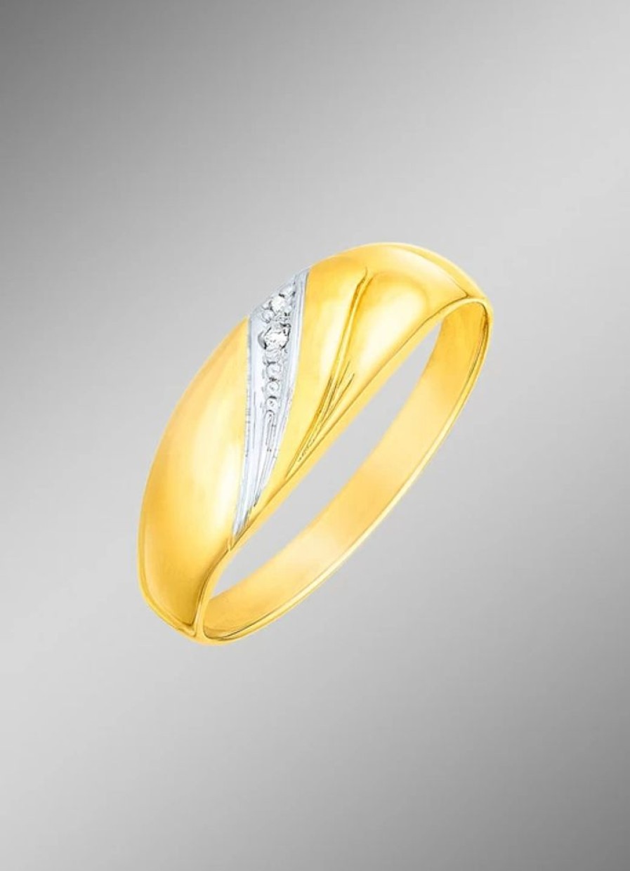 Schmuch&Uhren BADER | Eleganter Damenring In Bicolor Mit Diamant