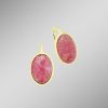 Schmuch&Uhren BADER | Vergoldete Ohrringe Mit Rhodochrosit