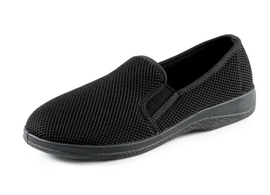 Herrenmode BADER | Hausschuh Aus Luftigem, Elastischem Textilmaterial
