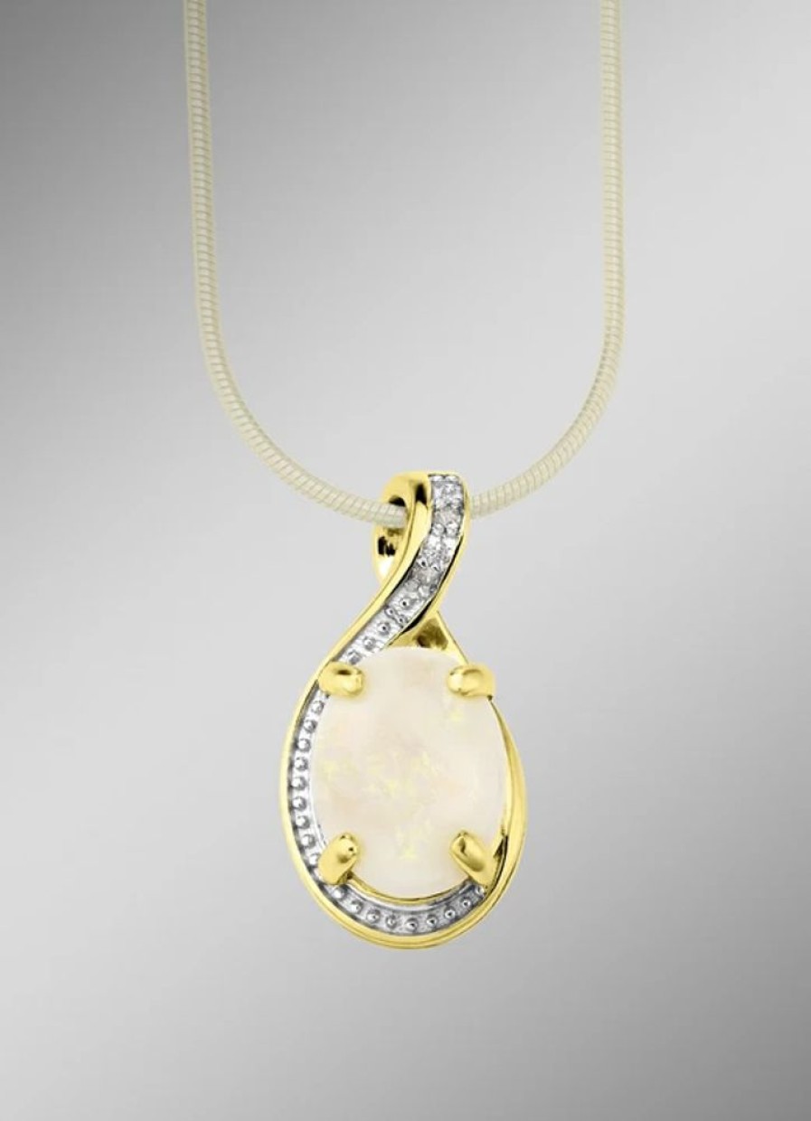 Schmuch&Uhren BADER | Anhanger Mit Echt Opal Und Diamanten