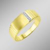 Schmuch&Uhren BADER | Mattierter Herrenring Mit 6 Diamanten