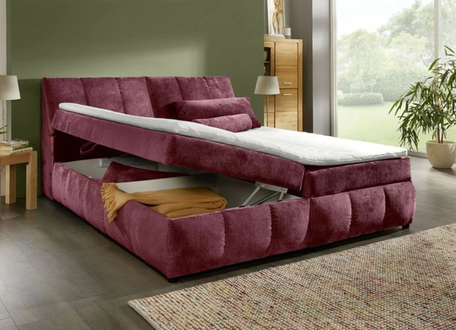 Wohnen BADER | Boxspringbett Mit Stauraum Im Kopfteil Und Bettkasten