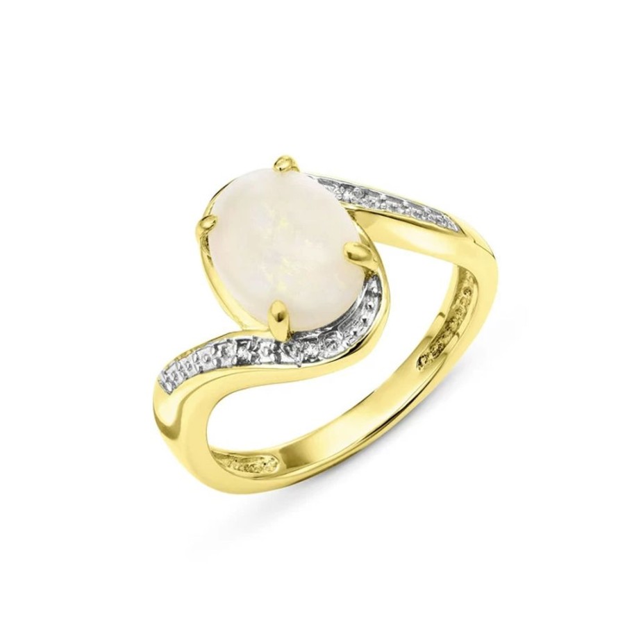 Schmuch&Uhren BADER | Damenring Mit Diamanten Und Echt Opal