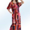 Damenmode BADER | Kaftan Mit Farbbrillantem Inkjet-Druck