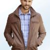 Herrenmode BADER | Lederkurzjacke Mit Steh-Umlegekragen